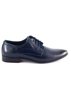 Buty męskie wizytowe skórzane 256 granatowe ze sklepu butyolivier w kategorii Buty eleganckie męskie - zdjęcie 162376016