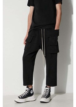 Rick Owens spodnie bawełniane kolor czarny szerokie medium waist ze sklepu PRM w kategorii Spodnie damskie - zdjęcie 162380647