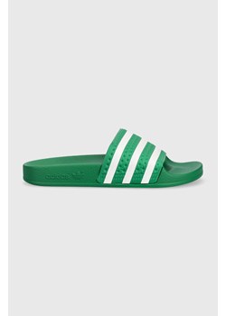 adidas Originals klapki Adilette IE9617 damskie kolor zielony ze sklepu PRM w kategorii Klapki damskie - zdjęcie 162390389