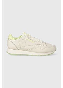Reebok Classic sneakersy skórzane CLASSIC LEATHER kolor biały ze sklepu PRM w kategorii Buty sportowe damskie - zdjęcie 162390437