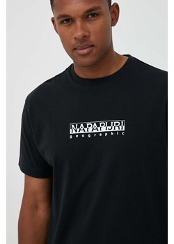 Napapijri t-shirt bawełniany S-Box kolor czarny z nadrukiem NP0A4H8S0411 ze sklepu PRM w kategorii T-shirty męskie - zdjęcie 162390667