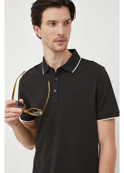 Michael Kors polo męski kolor czarny gładki ze sklepu ANSWEAR.com w kategorii T-shirty męskie - zdjęcie 162393897