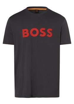 BOSS Orange T-shirt męski Mężczyźni Bawełna szary nadruk ze sklepu vangraaf w kategorii T-shirty męskie - zdjęcie 162394319