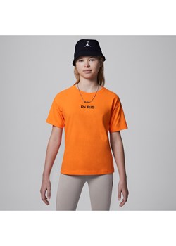 T-shirt dla dużych dzieci Jordan Paris Saint-Germain Tee - Pomarańczowy ze sklepu Nike poland w kategorii Bluzki dziewczęce - zdjęcie 162395219