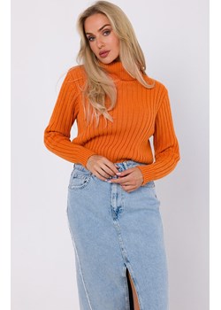 Sweter z golfem pomarańczowy M771, Kolor pomarańczowy, Rozmiar L/XL, MOE ze sklepu Primodo w kategorii Swetry damskie - zdjęcie 162397875