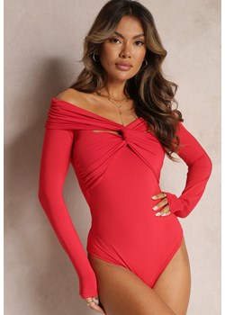 Czerwone Body z Odkrytymi Ramionami Tantorus ze sklepu Renee odzież w kategorii Bluzki damskie - zdjęcie 162411139
