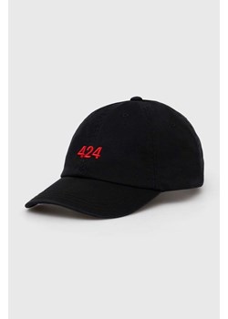 424 czapka z daszkiem bawełniana kolor czarny z aplikacją 35424L01.236585 ze sklepu PRM w kategorii Czapki z daszkiem męskie - zdjęcie 162411349