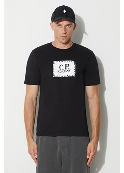 C.P. Company t-shirt bawełniany 30/1 JERSEY LABEL STYLE LOGO T-SHIRT kolor czarny z nadrukiem 15CMTS042A005100W ze sklepu PRM w kategorii T-shirty męskie - zdjęcie 162411407