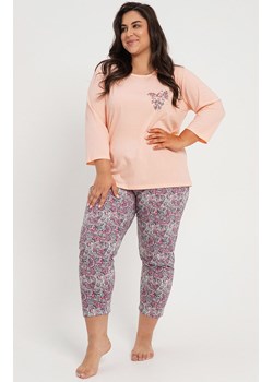 Taro piżama damska brzoskwiniowa plus size Melissa 3010, Kolor brzoskwiniowy-wzór, Rozmiar XXL, Taro ze sklepu Intymna w kategorii Piżamy damskie - zdjęcie 162411427