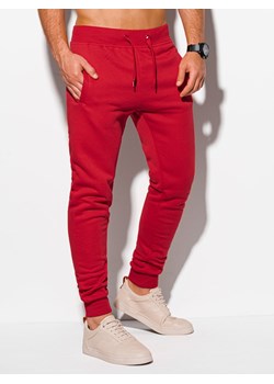 Spodnie męskie dresowe 928P - czerwone ze sklepu Edoti w kategorii Spodnie męskie - zdjęcie 162412087