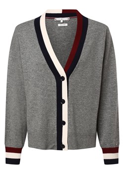 Tommy Hilfiger Kardigan damski z dodatkiem kaszmiru Kobiety Wełna szary marmurkowy ze sklepu vangraaf w kategorii Swetry damskie - zdjęcie 162412989