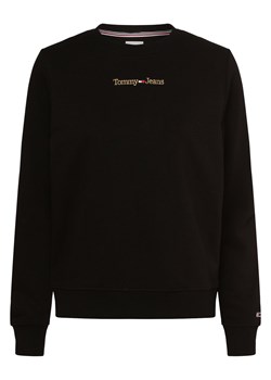 Tommy Jeans Damska bluza nierozpinana Kobiety Materiał dresowy czarny jednolity ze sklepu vangraaf w kategorii Bluzy damskie - zdjęcie 162413016