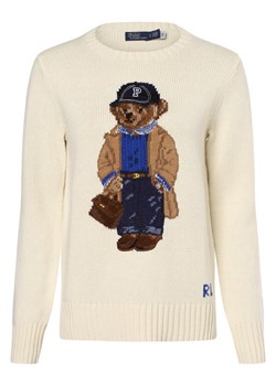 Polo Ralph Lauren Sweter damski z dodatkiem kaszmiru Kobiety Kaszmir écru jednolity ze sklepu vangraaf w kategorii Swetry damskie - zdjęcie 162413025