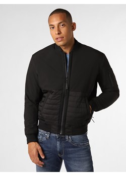 Calvin Klein Męska kurtka softshellowa Mężczyźni Sztuczne włókno czarny jednolity ze sklepu vangraaf w kategorii Bluzy męskie - zdjęcie 162413088