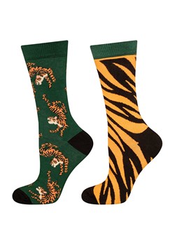 Skarpetki damskie kolorowe SOXO nie do pary tygrys ze sklepu Sklep SOXO w kategorii Skarpetki damskie - zdjęcie 162414995