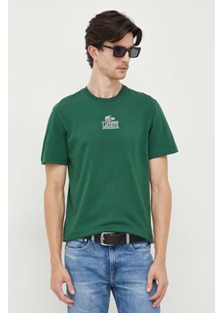 Lacoste t-shirt bawełniany kolor zielony z nadrukiem ze sklepu ANSWEAR.com w kategorii T-shirty męskie - zdjęcie 162415886