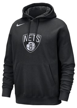 Męska bluza z kapturem Nike NBA Brooklyn Nets Club - Czerń ze sklepu Nike poland w kategorii Bluzy męskie - zdjęcie 162417798