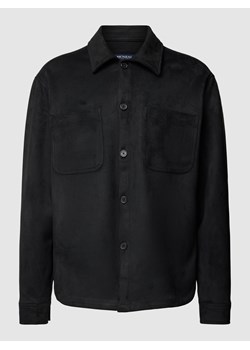 Koszula wierzchnia o kroju relaxed fit z nakładanymi kieszeniami na piersiach ze sklepu Peek&Cloppenburg  w kategorii Kurtki męskie - zdjęcie 162418449