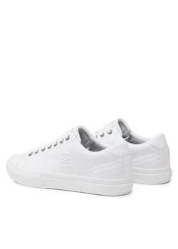 Tommy Hilfiger Sneakersy Th Hi Vulc Street Low Lth Mono FM0FM04780 Biały ze sklepu MODIVO w kategorii Buty sportowe męskie - zdjęcie 162420877