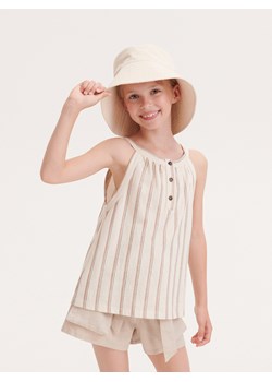 Reserved - Koszulka na ramiączkach - beżowy ze sklepu Reserved w kategorii Bluzki dziewczęce - zdjęcie 162425127