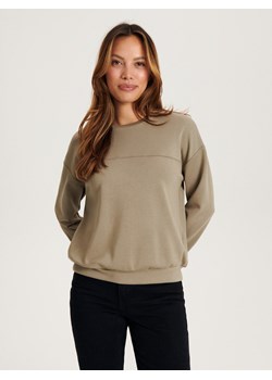 Reserved - Bluza z wiskozą - ciemnozielony ze sklepu Reserved w kategorii Bluzy damskie - zdjęcie 162425187