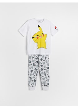 Reserved - Dwuczęściowa piżama Pokémon - jasnoszary ze sklepu Reserved w kategorii Piżamy dziecięce - zdjęcie 162425277