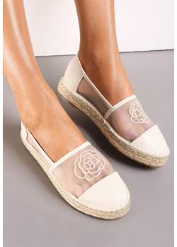 Beżowe Espadryle z Cholewką z Siatki na Podeszwie ze Sznurka Chenthe ze sklepu renee.pl w kategorii Espadryle damskie - zdjęcie 162450787