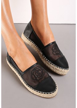 Czarne Espadryle z Cholewką z Siatki na Podeszwie ze Sznurka Chenthe ze sklepu renee.pl w kategorii Espadryle damskie - zdjęcie 162450797