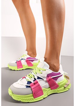 Żółte Sneakersy z Ozdobnym Sznurowaniem i Taśmami Larvel ze sklepu renee.pl w kategorii Buty sportowe damskie - zdjęcie 162464315