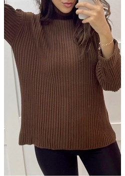Sweter PRALOMA BROWN ze sklepu Ivet Shop w kategorii Swetry damskie - zdjęcie 162490226