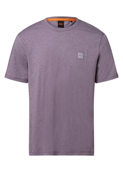 BOSS Orange T-shirt męski Mężczyźni Bawełna purpurowy jednolity ze sklepu vangraaf w kategorii T-shirty męskie - zdjęcie 162495528