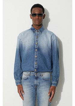 424 koszula jeansowa męska kolor niebieski regular z kołnierzykiem klasycznym 35424EJ01L1.236545 ze sklepu PRM w kategorii Koszule męskie - zdjęcie 162501449