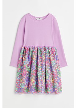 H & M - Dżersejowa sukienka z cekinami - Fioletowy ze sklepu H&M w kategorii Sukienki dziewczęce - zdjęcie 162502858