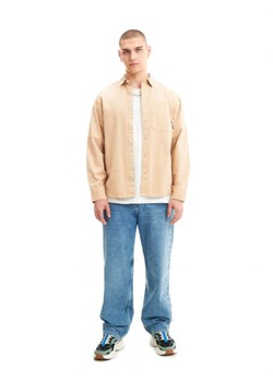 Cropp - Beżowa koszula - beżowy ze sklepu Cropp w kategorii Koszule męskie - zdjęcie 162504235