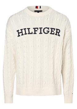 Tommy Hilfiger Sweter męski Mężczyźni Wełna écru nadruk ze sklepu vangraaf w kategorii Swetry męskie - zdjęcie 162505077