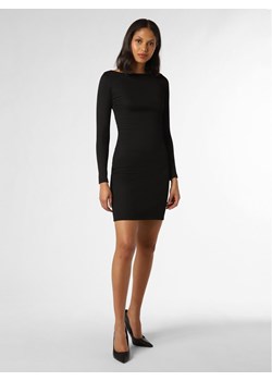 HUGO Sukienka damska Kobiety Sztuczne włókno czarny jednolity ze sklepu vangraaf w kategorii Sukienki - zdjęcie 162505148
