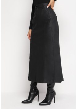 Czarna Spódnica Maxi z Ekoskóry z Wsuwanymi Kieszeniami Ademaro ze sklepu Born2be Odzież w kategorii Spódnice - zdjęcie 162513287