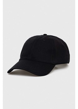 Lacoste czapka z daszkiem bawełniana kolor czarny gładka ze sklepu PRM w kategorii Czapki z daszkiem damskie - zdjęcie 162514866