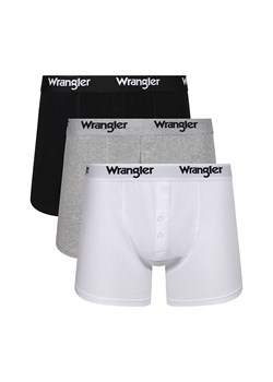 Wrangler 3-pack bawełniane bokserki long na guziki Tait, Kolor biało-szaro-czarny, Rozmiar M, Wrangler ze sklepu Intymna w kategorii Majtki męskie - zdjęcie 162514928
