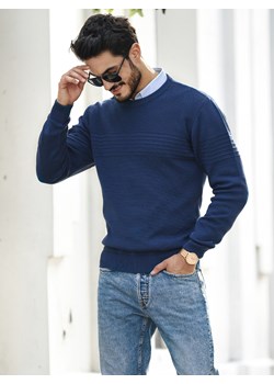 Sweter męski Lukas pod szyję - atlantik - M ze sklepu Swetry Lasota w kategorii Swetry męskie - zdjęcie 162524256