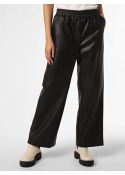 Marie Lund Spodnie Kobiety Sztuczna skóra czarny jednolity ze sklepu vangraaf w kategorii Spodnie damskie - zdjęcie 162524385