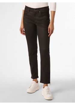 MAC Spodnie Kobiety Sztuczna skóra mocca jednolity ze sklepu vangraaf w kategorii Spodnie damskie - zdjęcie 162524447