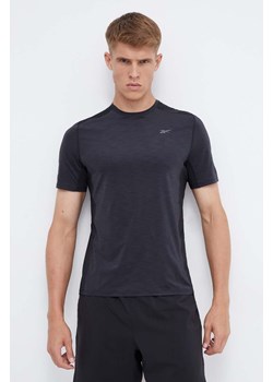 Reebok t-shirt treningowy ACTIVCHILL Athlete kolor czarny melanżowy ze sklepu ANSWEAR.com w kategorii T-shirty męskie - zdjęcie 162526665