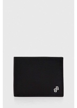 BOSS portfel skórzany męski kolor czarny ze sklepu ANSWEAR.com w kategorii Portfele męskie - zdjęcie 162526918