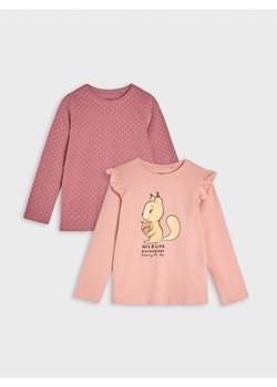 Sinsay - Koszulki 2 pack - różowy ze sklepu Sinsay w kategorii Bluzki dziewczęce - zdjęcie 162537786