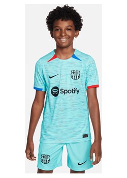 Koszulka piłkarska dla dużych dzieci Nike Dri-FIT FC Barcelona Stadium 2023/24 (wersja trzecia) - Niebieski ze sklepu Nike poland w kategorii T-shirty chłopięce - zdjęcie 162542297