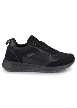 Czarne buty sportowe damskie z czarną podeszwą ze sklepu ButyModne.pl w kategorii Buty sportowe damskie - zdjęcie 162545925