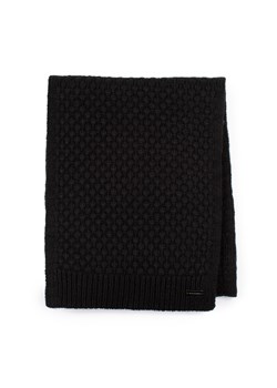 Damski szalik z drobnym geometrycznym wzorem czarny ze sklepu WITTCHEN w kategorii Szaliki i chusty damskie - zdjęcie 162549316