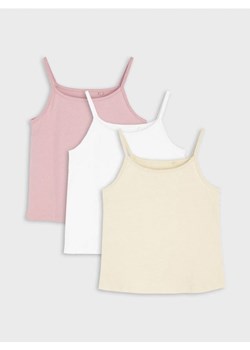 Sinsay - Koszulki 3 pack - biały ze sklepu Sinsay w kategorii Bluzki dziewczęce - zdjęcie 162557275
