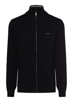 Gant Kardigan męski Mężczyźni Bawełna granatowy jednolity ze sklepu vangraaf w kategorii Swetry męskie - zdjęcie 162558927